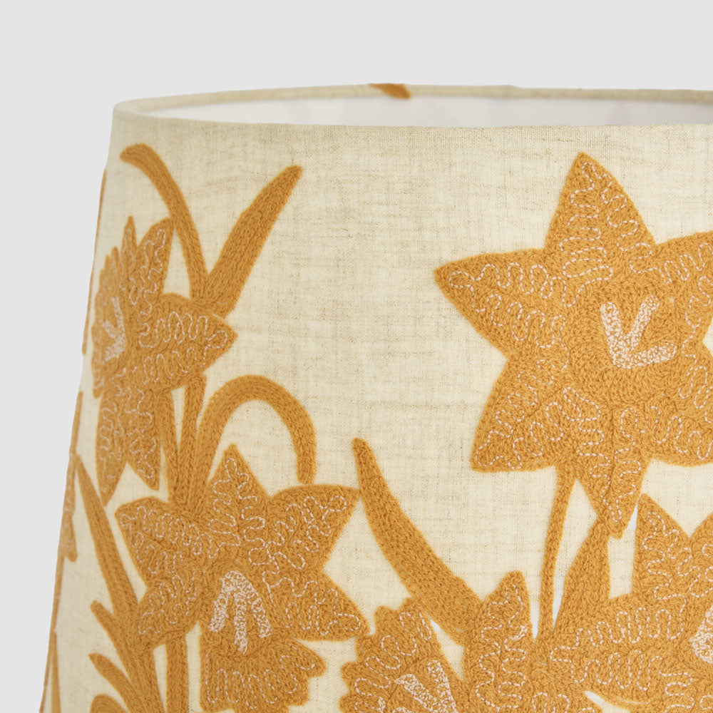 Ruby Star NARCISSUS Linen Tapered Shade Yellow-RUBY STAR-Ozlighting.com.au