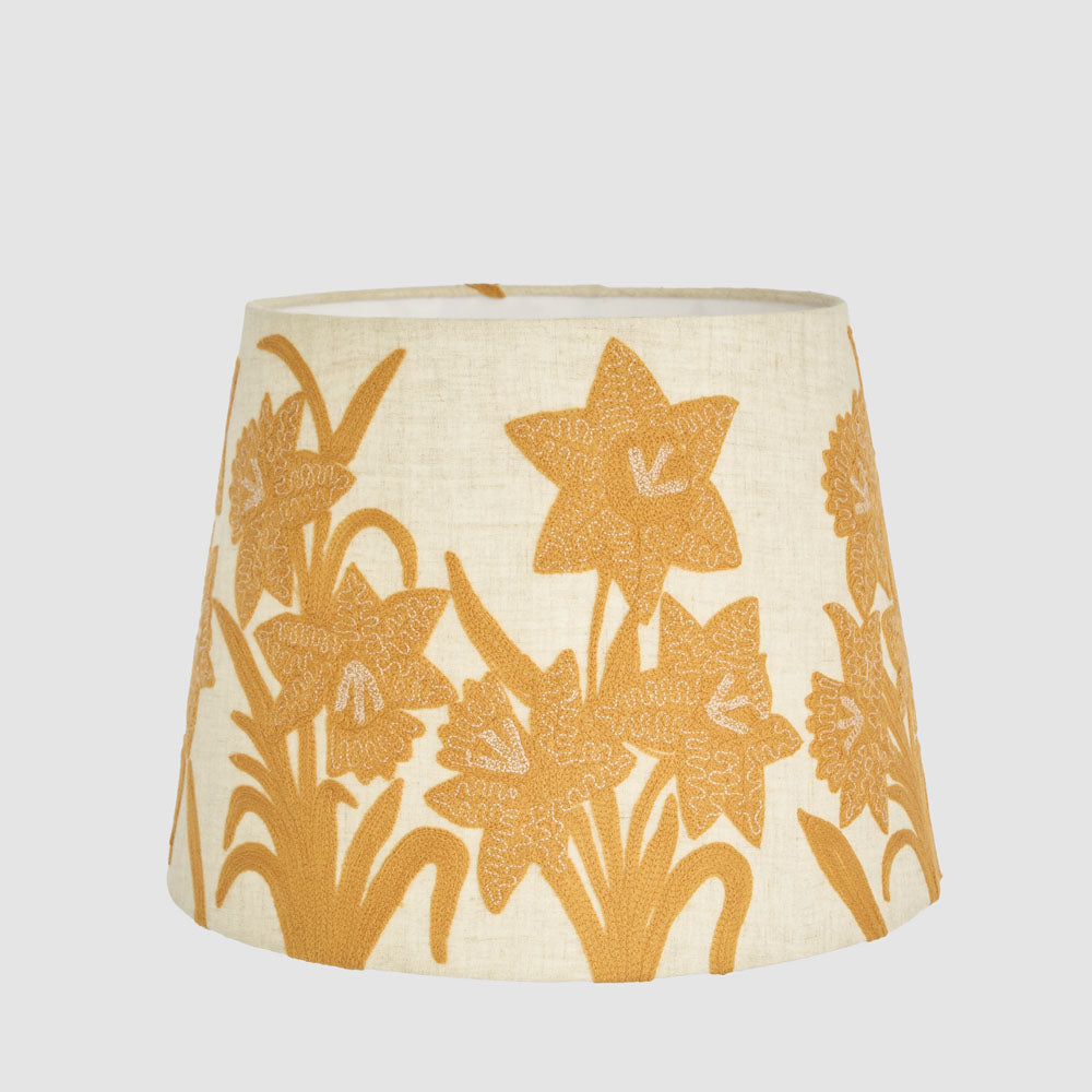 Ruby Star NARCISSUS Linen Tapered Shade Yellow-RUBY STAR-Ozlighting.com.au