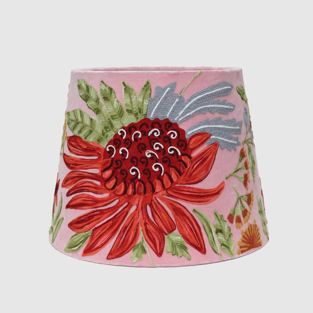 Ruby Star NATIVES Drum Shade 30x30cm Pink-RUBY STAR-Ozlighting.com.au