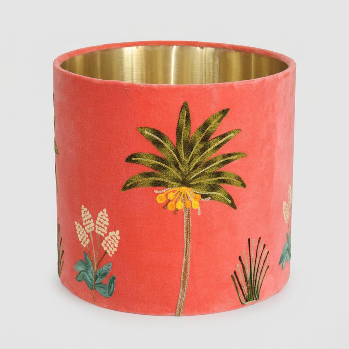 Ruby Star PALM TREES 30cm Drum Shade Orange-RUBY STAR-Ozlighting.com.au