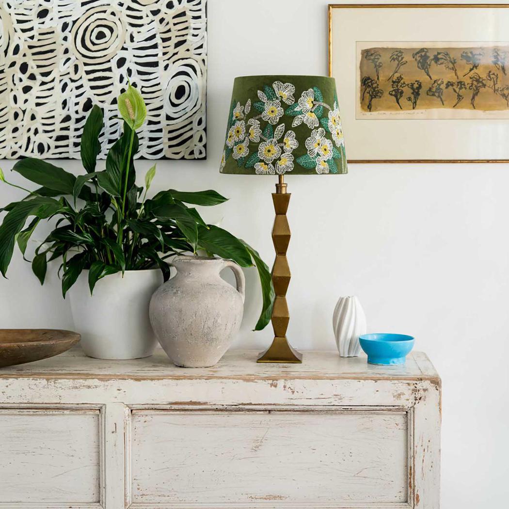 Ruby Star POPPY Velvet Tapered Shade Green-RUBY STAR-Ozlighting.com.au