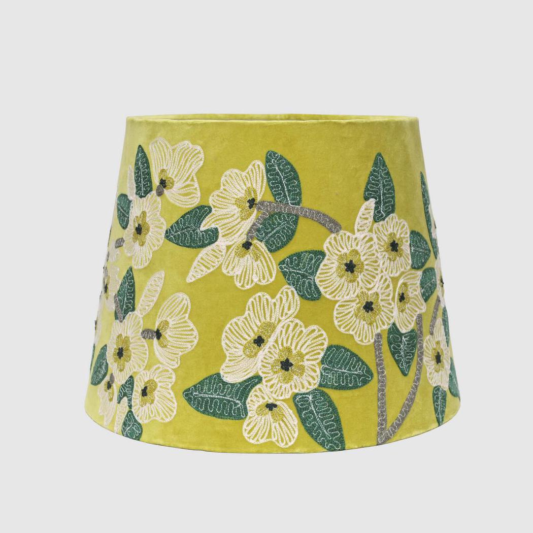 Ruby Star POPPY Velvet Tapered Shade Yellow-RUBY STAR-Ozlighting.com.au