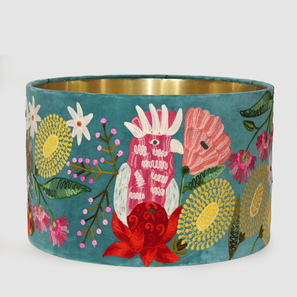 Ruby Star WILDFLIGHT 40cm Drum Shade Dark Green-RUBY STAR-Ozlighting.com.au