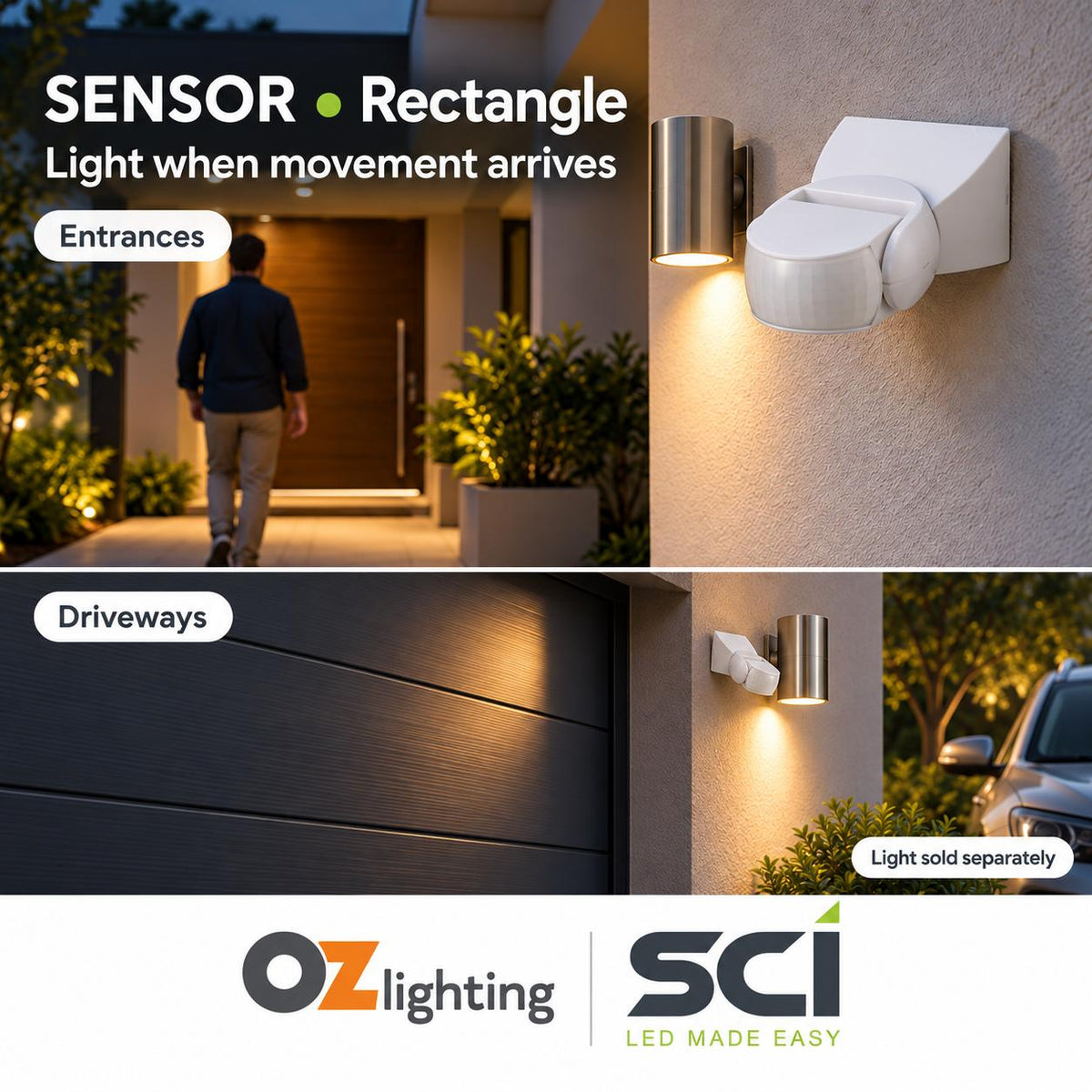 SCI SENSOR Sensor - Wall/Ceiling Mounted Outdoor PIR-SCI-Ozlighting.com.au