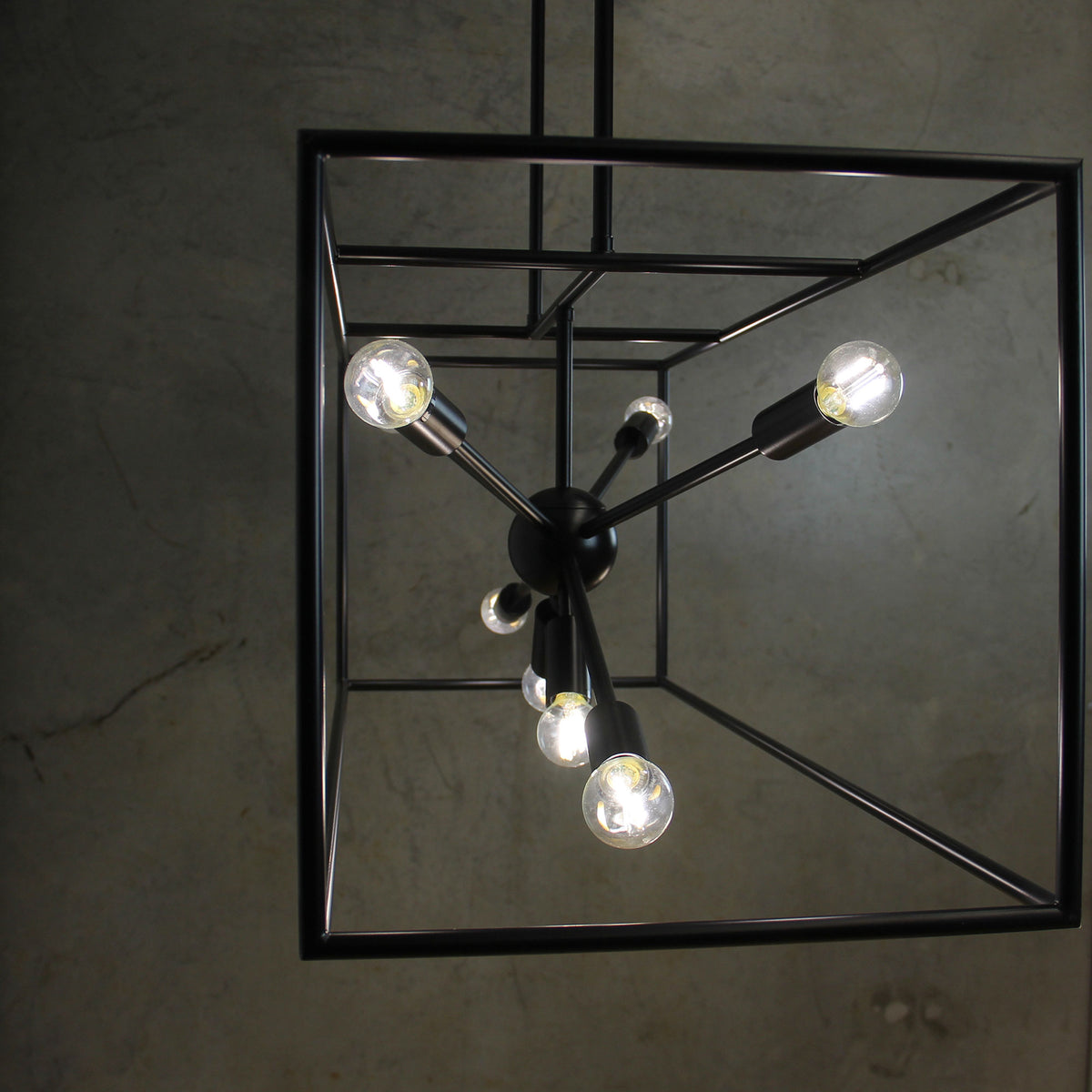 Stylux GEORGETOWN.100 Pendant - 8 Light, E14, Black-Oriel Lighting-Ozlighting.com.au