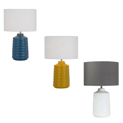 Telbix AGRA - Textured Ceramic Table Lamp-Telbix-Ozlighting.com.au