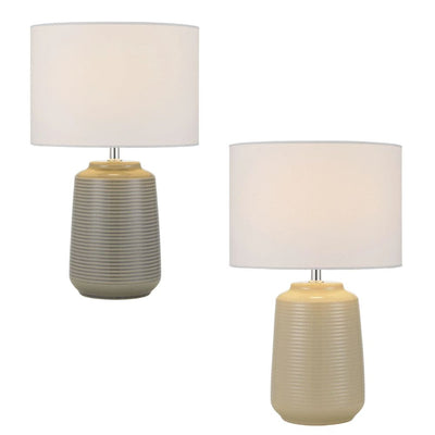 Telbix ANNI - Ribbed Ceramic Table Lamp-Telbix-Ozlighting.com.au