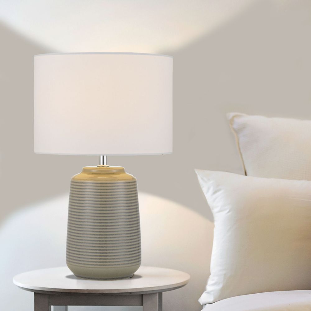 Telbix ANNI Table Lamp - Ribbed Ceramic-Telbix-Ozlighting.com.au