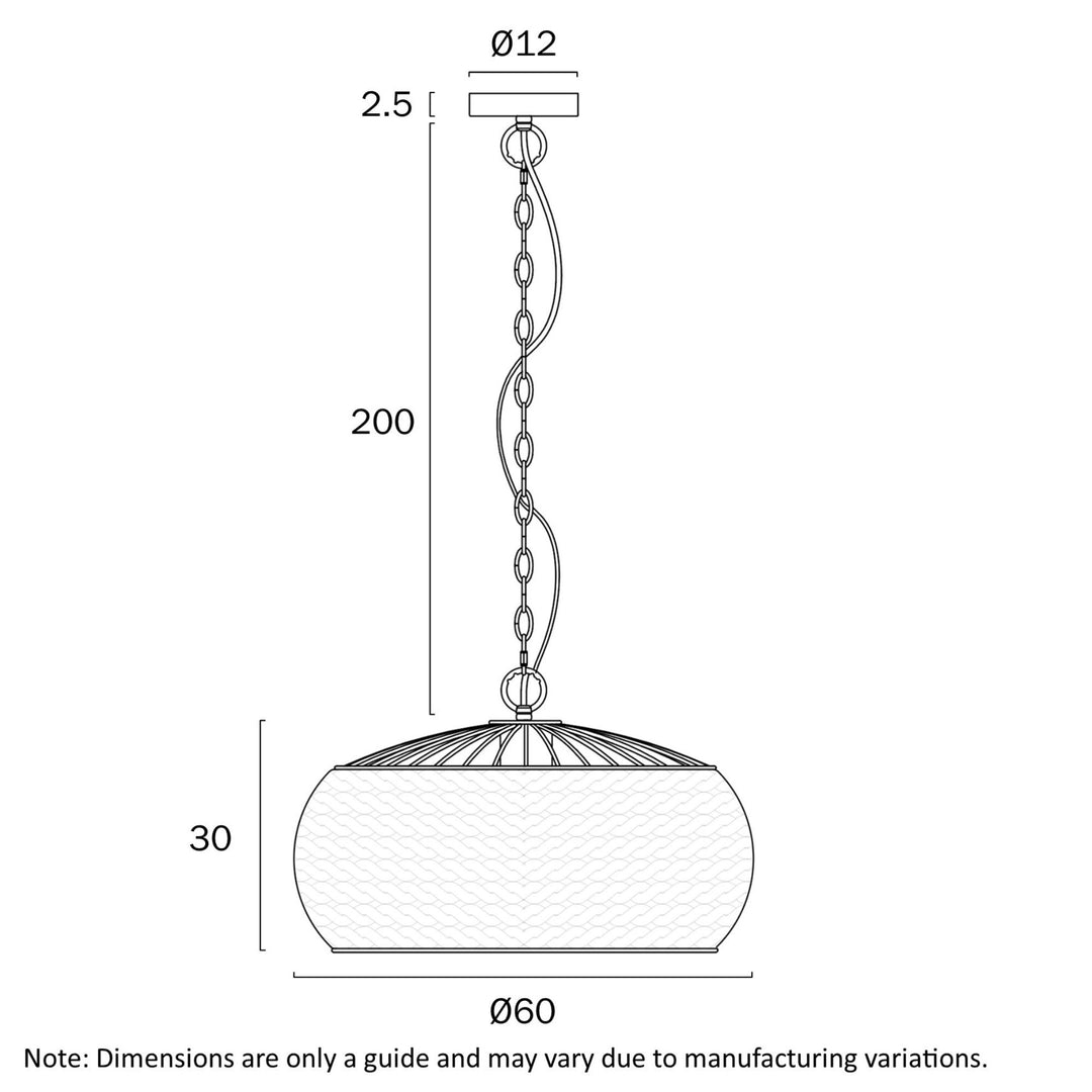 Telbix ANTERA 60 - 1 Light Pendant-Telbix-Ozlighting.com.au