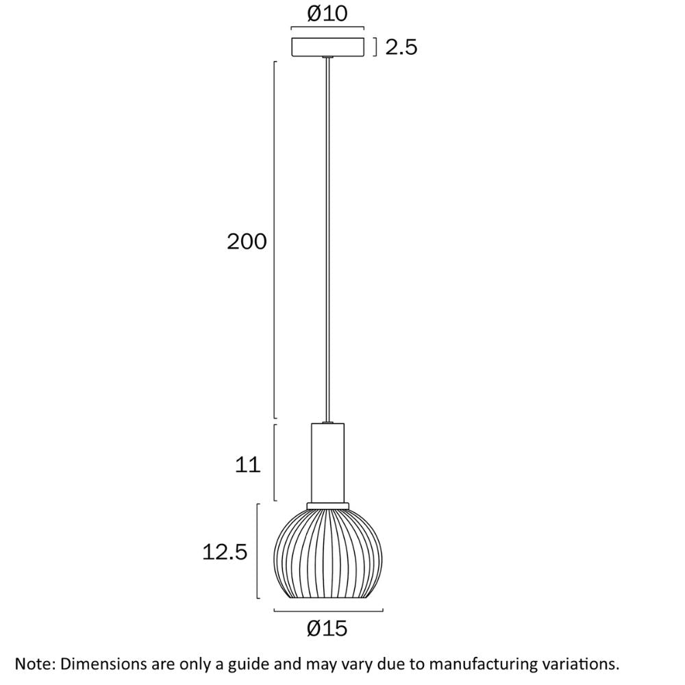 Telbix AOSTA 15 Pendant - 1 Light-Telbix-Ozlighting.com.au