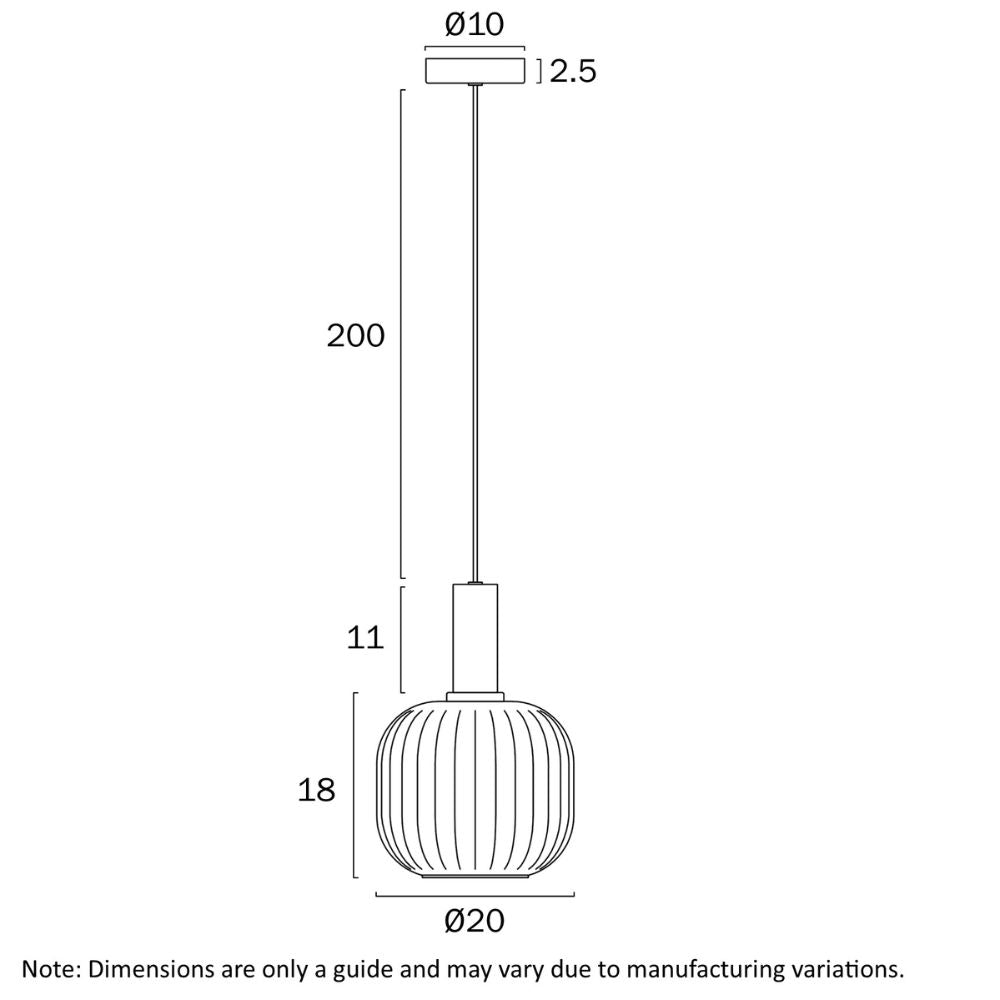 Telbix AOSTA 20 Pendant - 1 Light-Telbix-Ozlighting.com.au