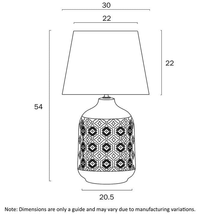 Telbix BACI - 25W Ceramic Table Lamp-Telbix-Ozlighting.com.au