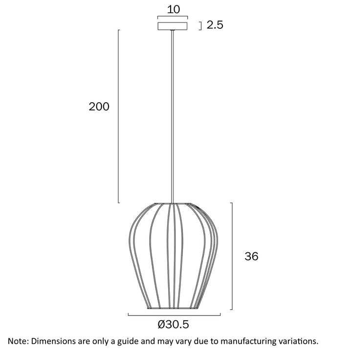 Telbix BIRGET - 1 Light Pendant-Telbix-Ozlighting.com.au