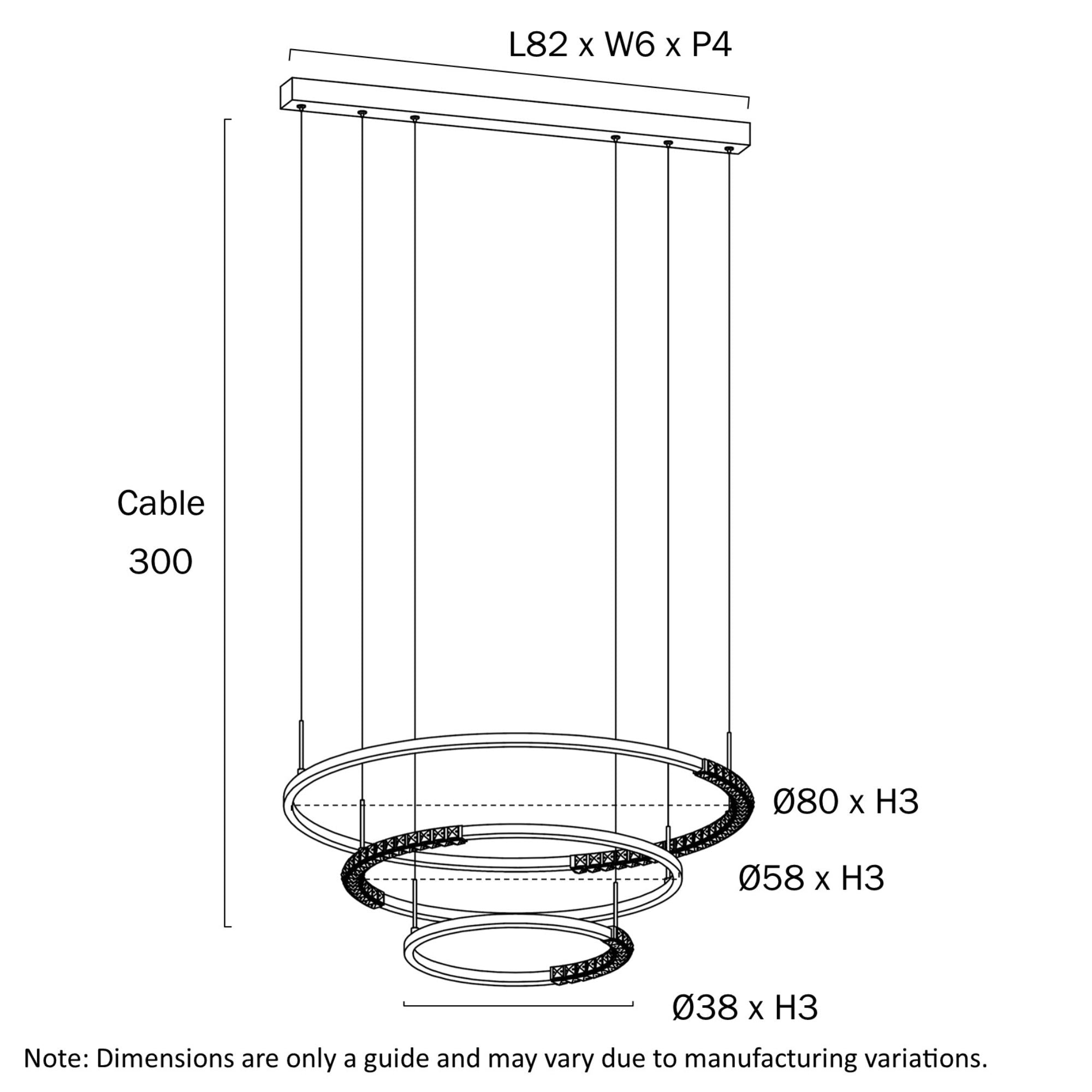 Telbix BRERA - 3 Tier Light Pendant-Telbix-Ozlighting.com.au