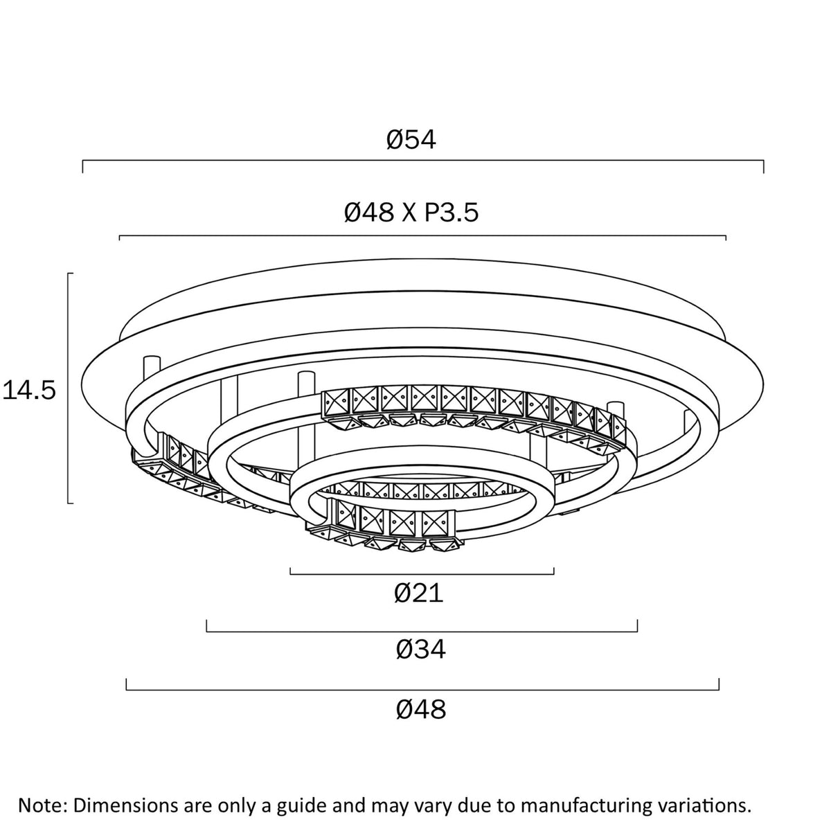 Telbix BRERA CTC Ceiling Light - 40W-Telbix-Ozlighting.com.au