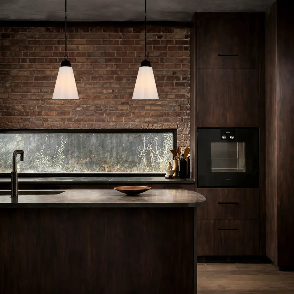 Telbix BRINE Pendant - 28cm Opal Glass-Telbix-Ozlighting.com.au