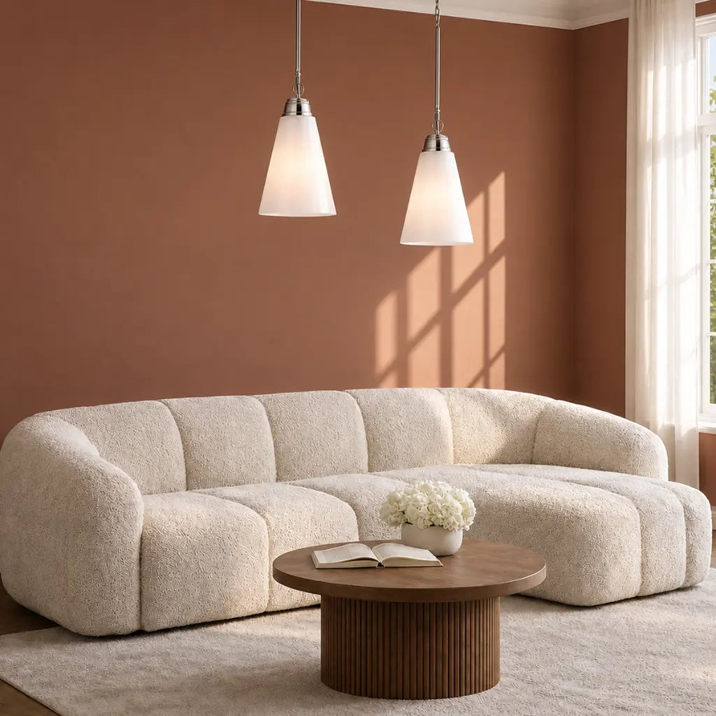 Telbix BRINE Pendant - 28cm Opal Glass-Telbix-Ozlighting.com.au