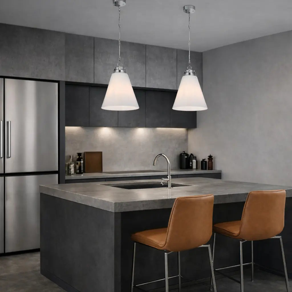 Telbix BRINE Pendant - 40cm Opal Glass-Telbix-Ozlighting.com.au