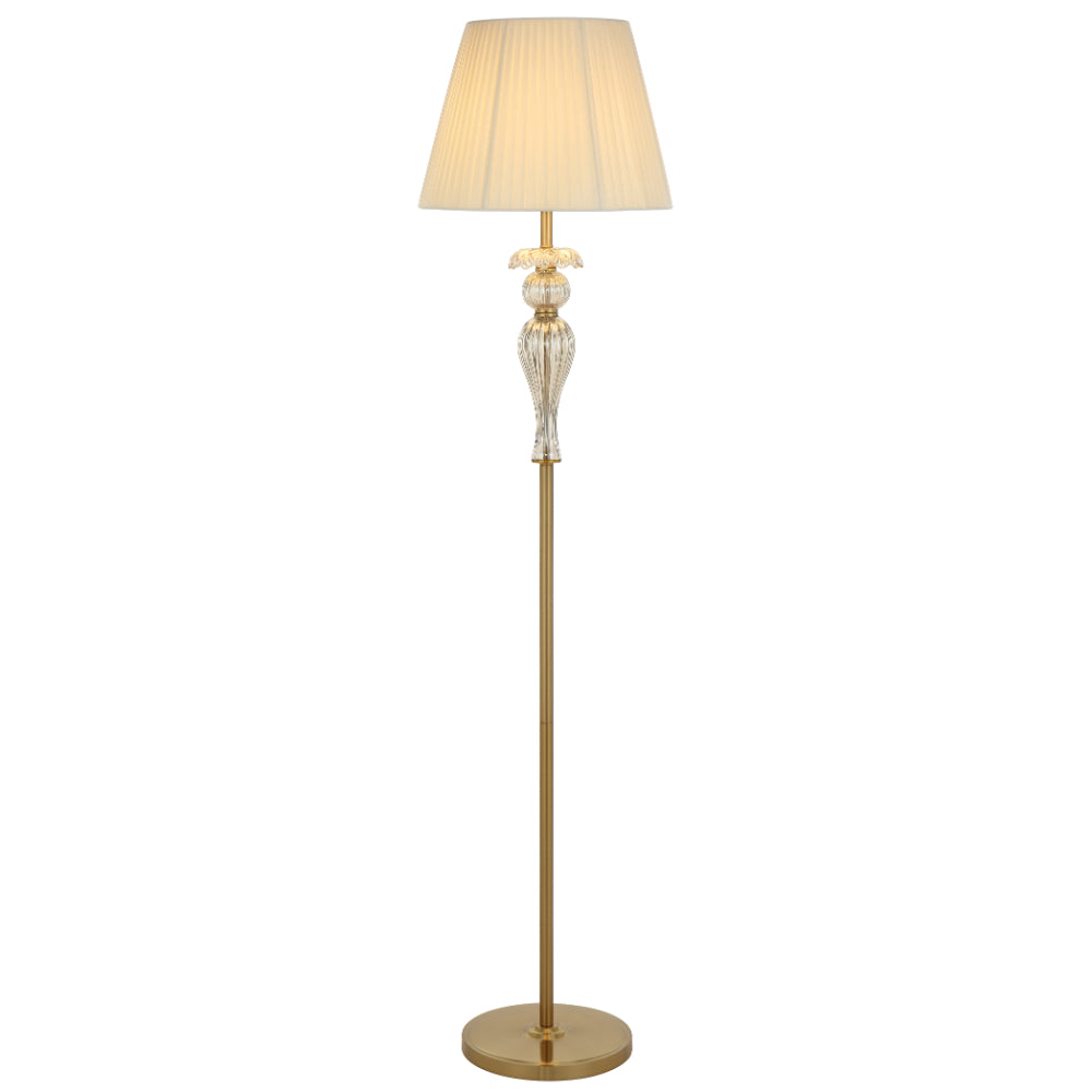 Telbix CADIZ Floor Lamp - 165cm, with Pleated Shade-Telbix-Ozlighting.com.au