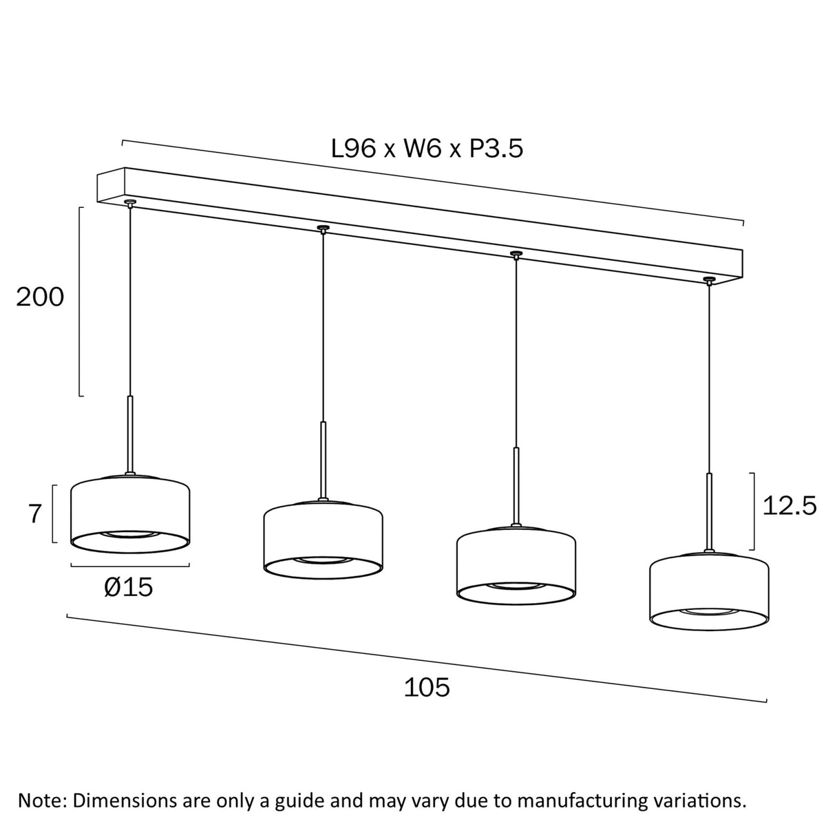 Telbix CEDRO Pendant - 4 Light-Telbix-Ozlighting.com.au