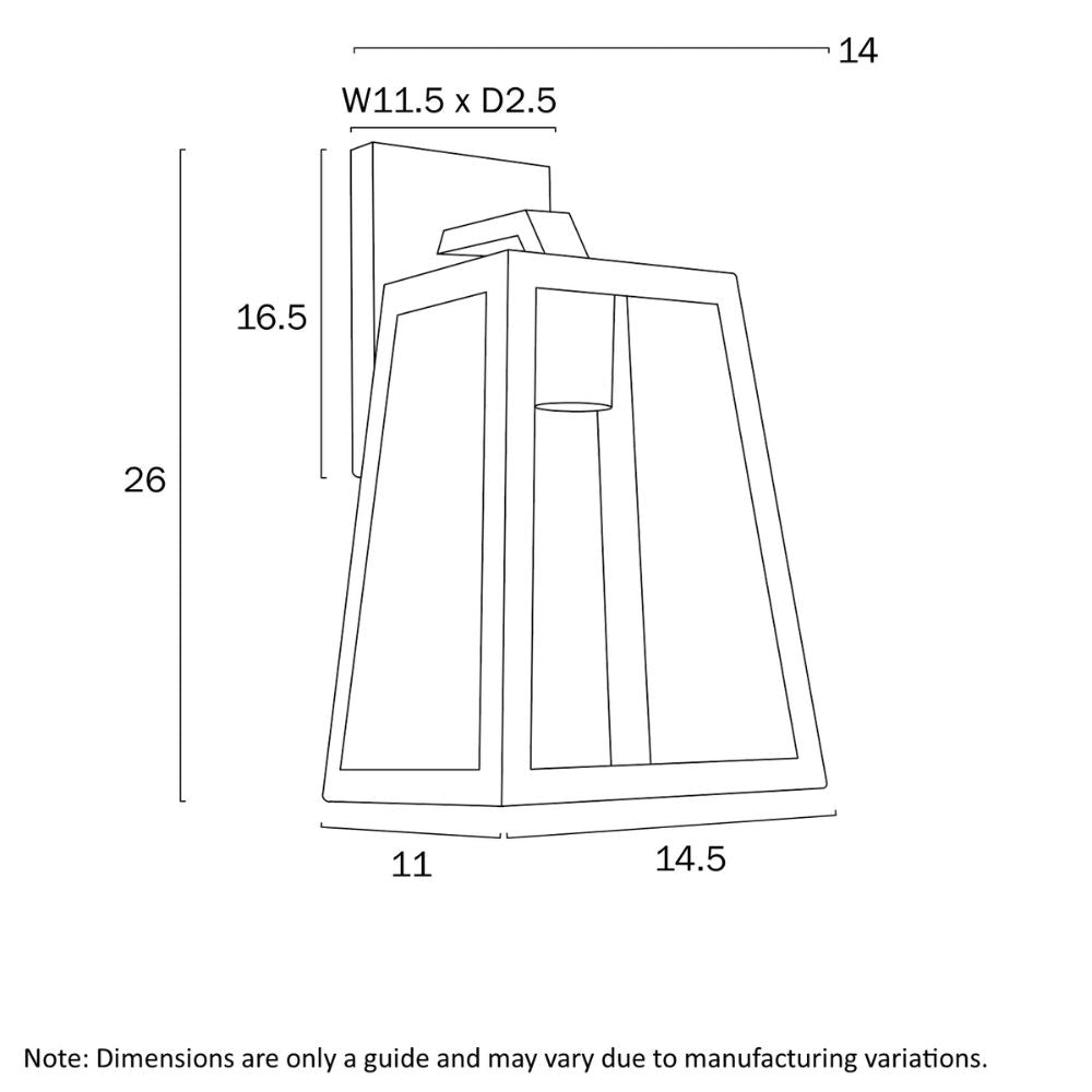 Telbix COSCA 145 - Exterior Wall Lamp-Telbix-Ozlighting.com.au