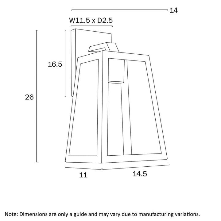 Telbix COSCA 145 - Exterior Wall Lamp-Telbix-Ozlighting.com.au