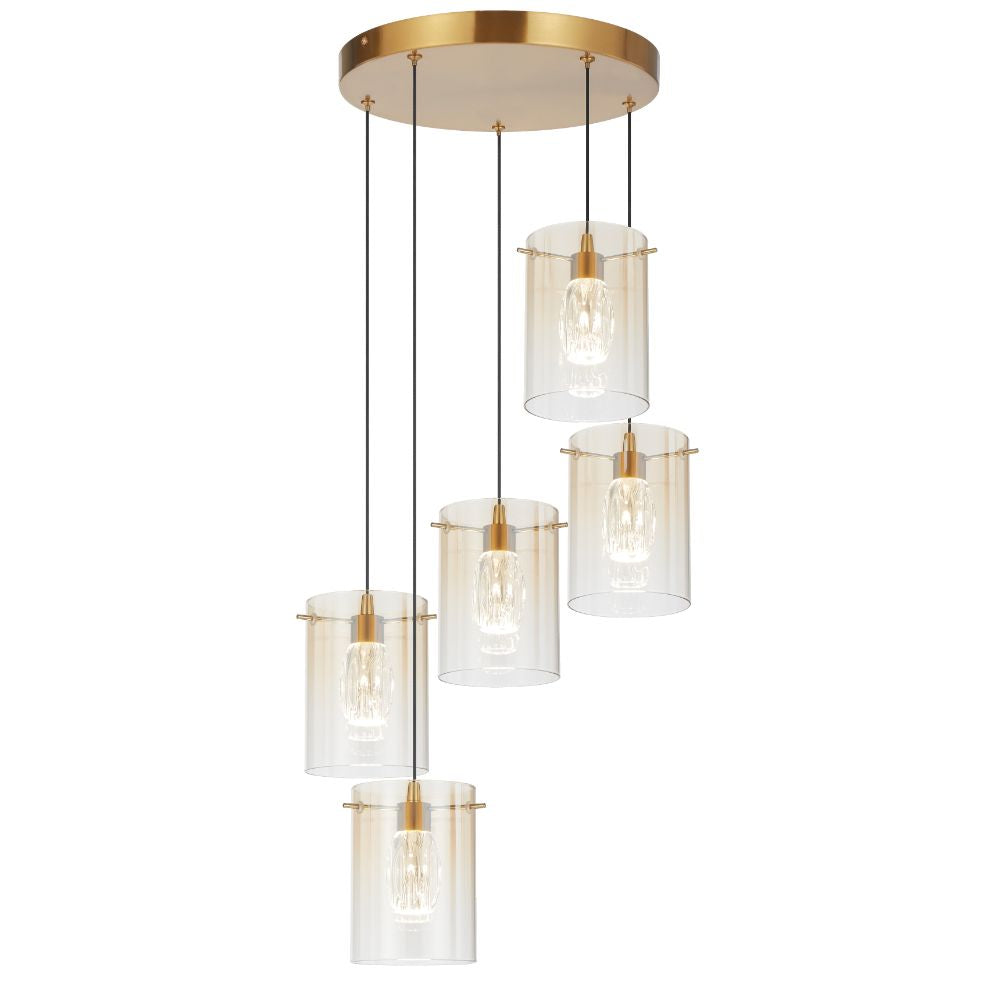 Telbix CREVIL - 5 Light Pendant-Telbix-Ozlighting.com.au