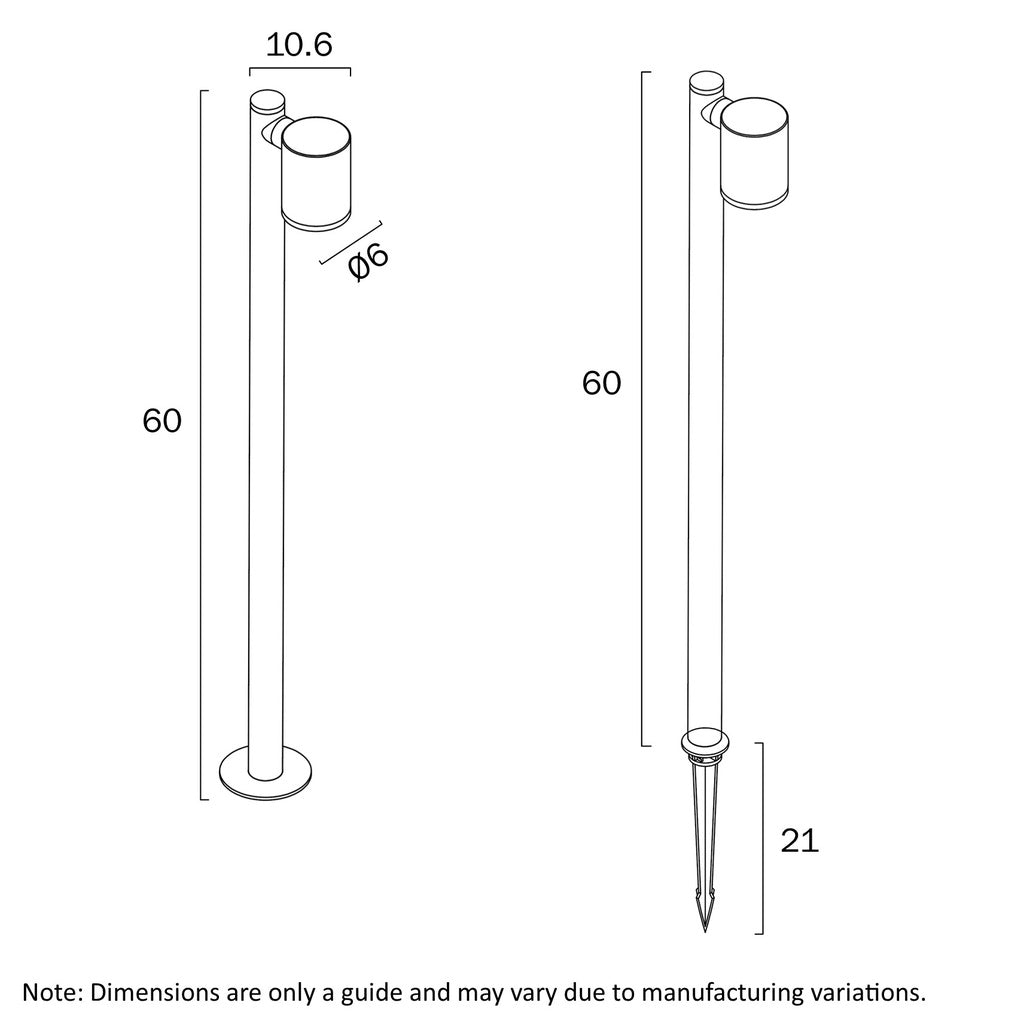 Telbix Clovis Outdoor Spike Light - 24V Mr16 Post - DRIVER REQUIRED-Telbix-Ozlighting.com.au
