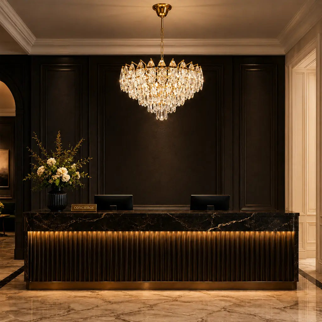 Telbix DOREZA Pendant - 50cm Crystal, Gold-Telbix-Ozlighting.com.au