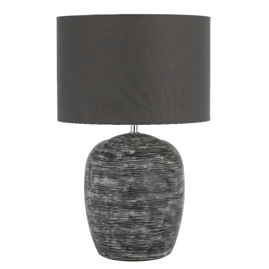 Telbix DUSTY - Textured Ceramic Urn-Shaped Table Lamp-Telbix-Ozlighting.com.au