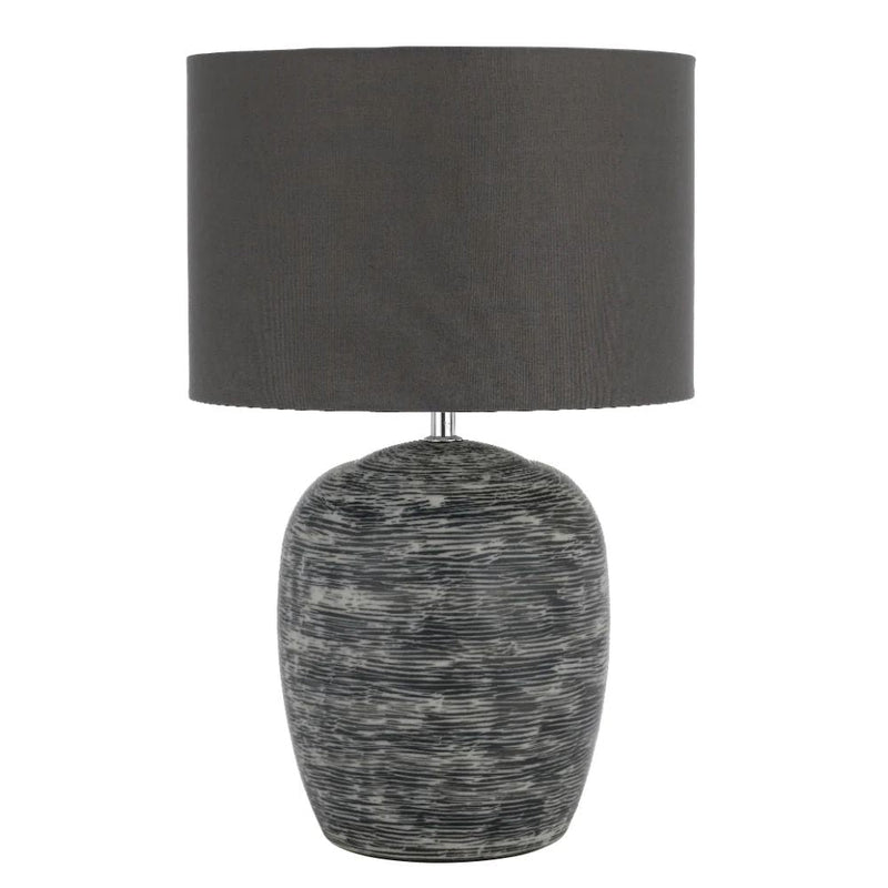 Telbix DUSTY - Textured Ceramic Urn-Shaped Table Lamp-Telbix-Ozlighting.com.au