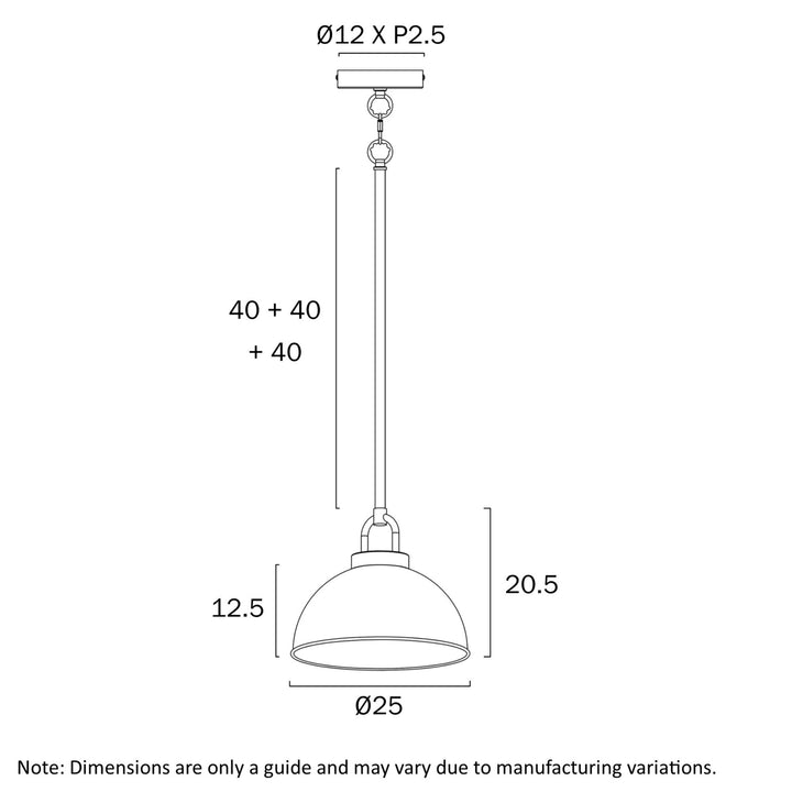 Telbix EMERSON 25 - 1 Light Pendant-Telbix-Ozlighting.com.au