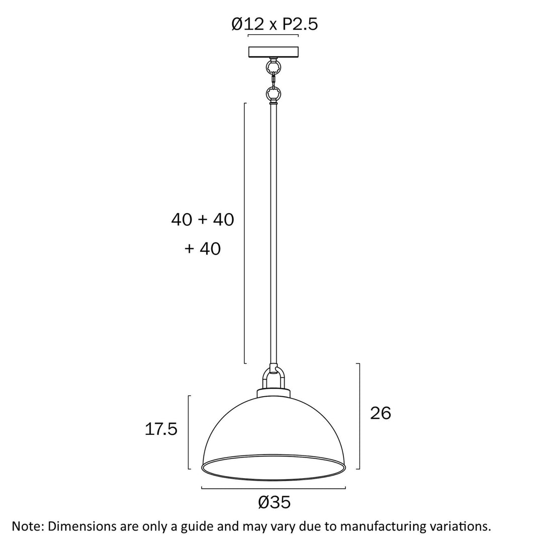Telbix EMERSON 35 - 1 Light Pendant-Telbix-Ozlighting.com.au