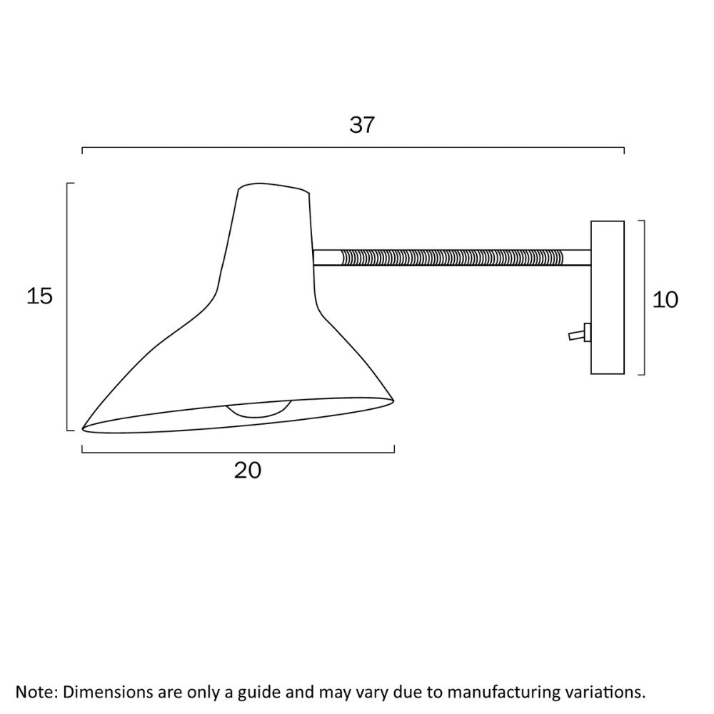 Telbix FARBON Wall Light - Short Metal-Telbix-Ozlighting.com.au