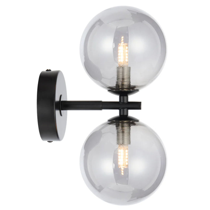 Telbix FELTON - 2x12W Black Wall Light-Telbix-Ozlighting.com.au