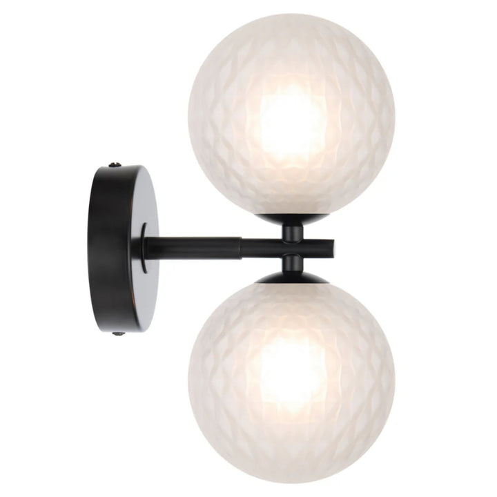 Telbix FELTON - 2x12W Black Wall Light-Telbix-Ozlighting.com.au