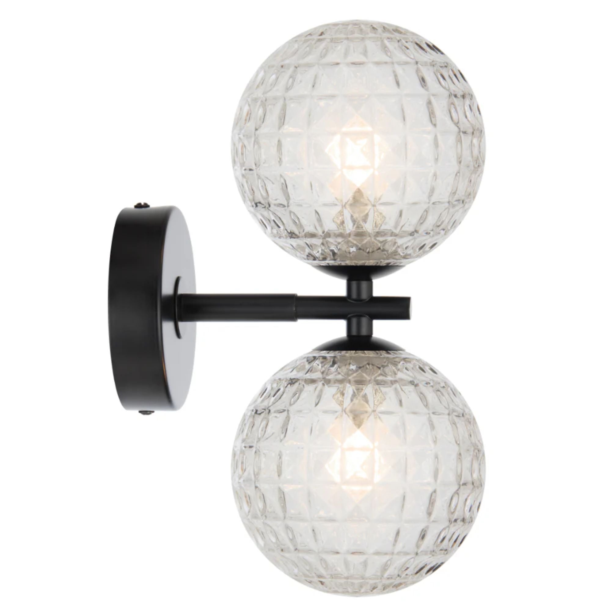 Telbix FELTON - 2x12W Black Wall Light-Telbix-Ozlighting.com.au