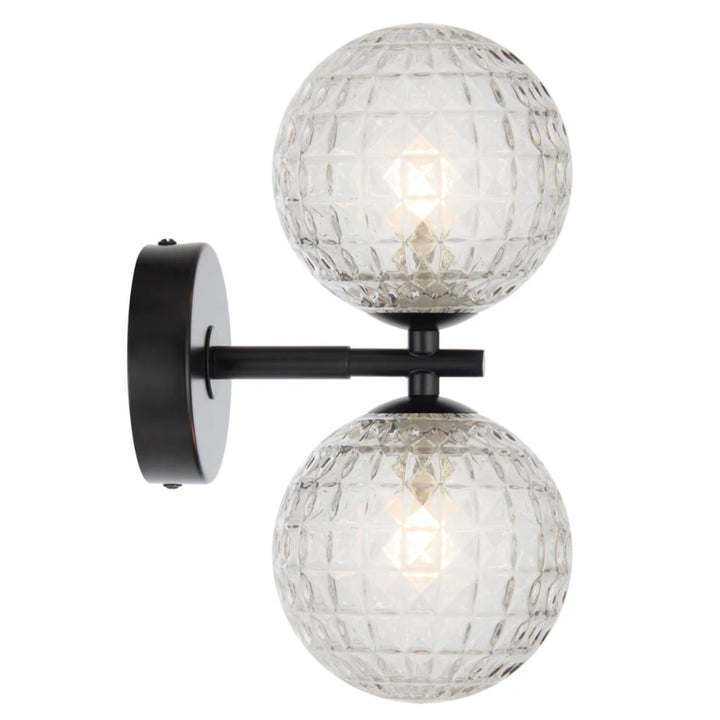Telbix FELTON - 2x12W Black Wall Light-Telbix-Ozlighting.com.au
