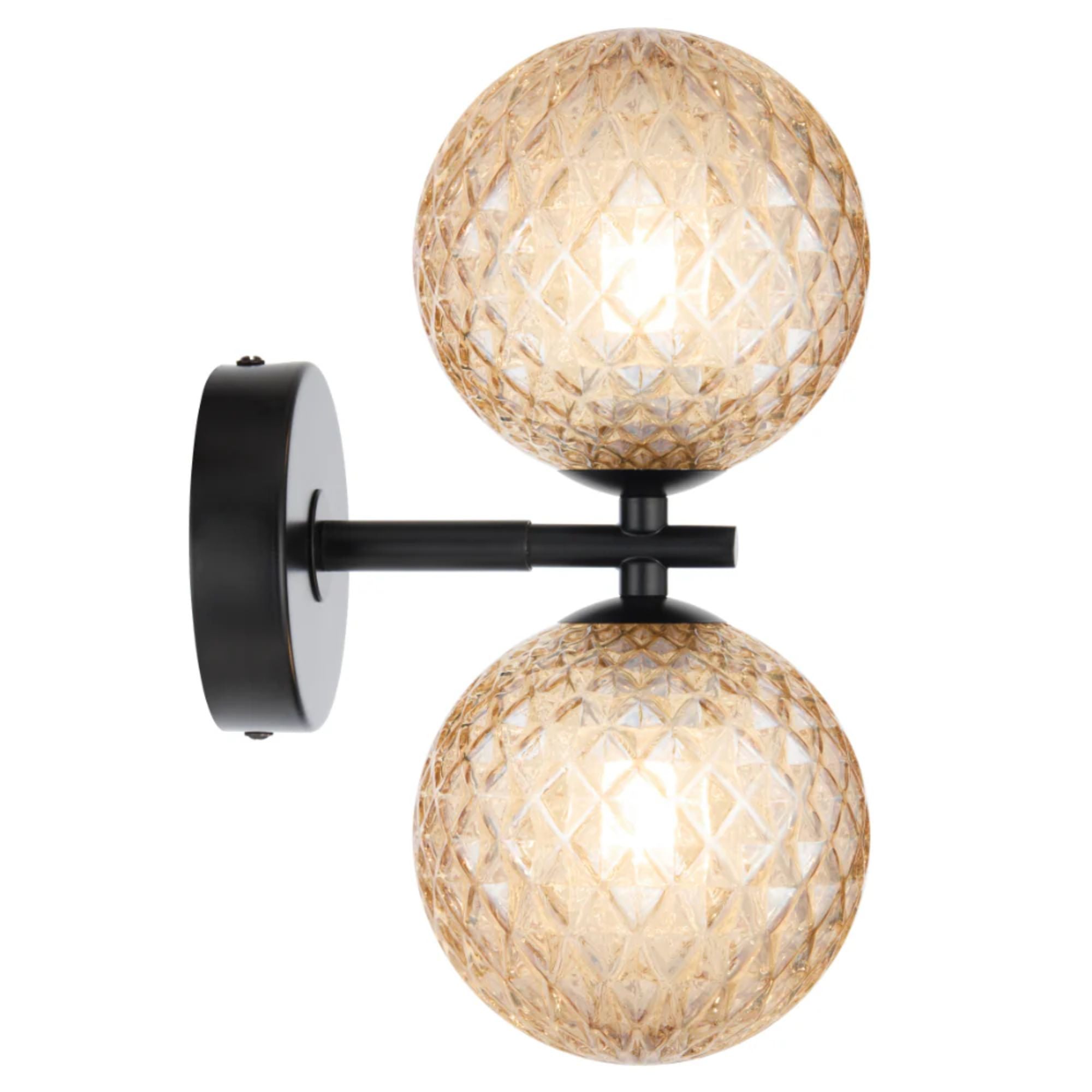 Telbix FELTON - 2x12W Black Wall Light-Telbix-Ozlighting.com.au