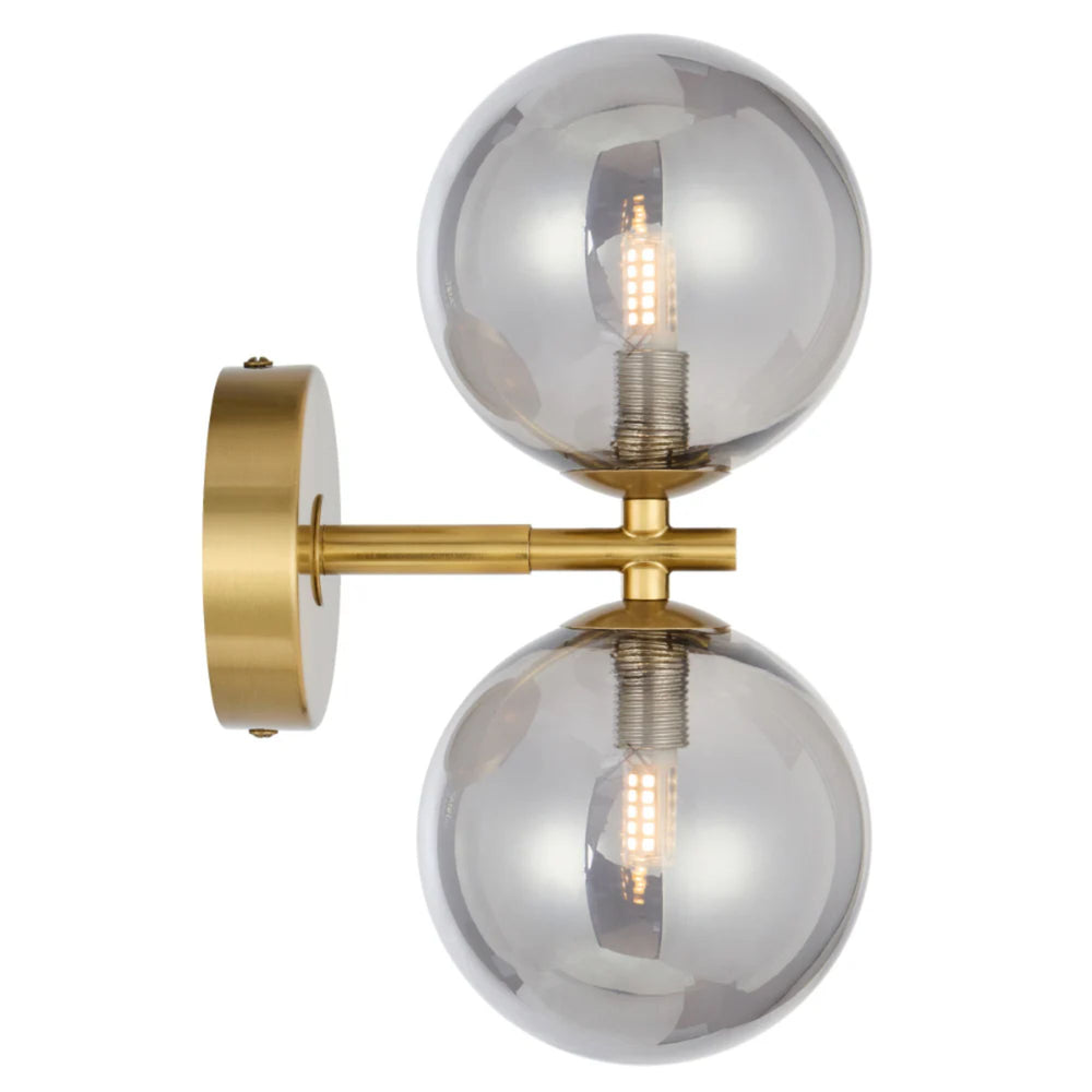 Telbix FELTON - 2x6W Gold Wall Light-Telbix-Ozlighting.com.au