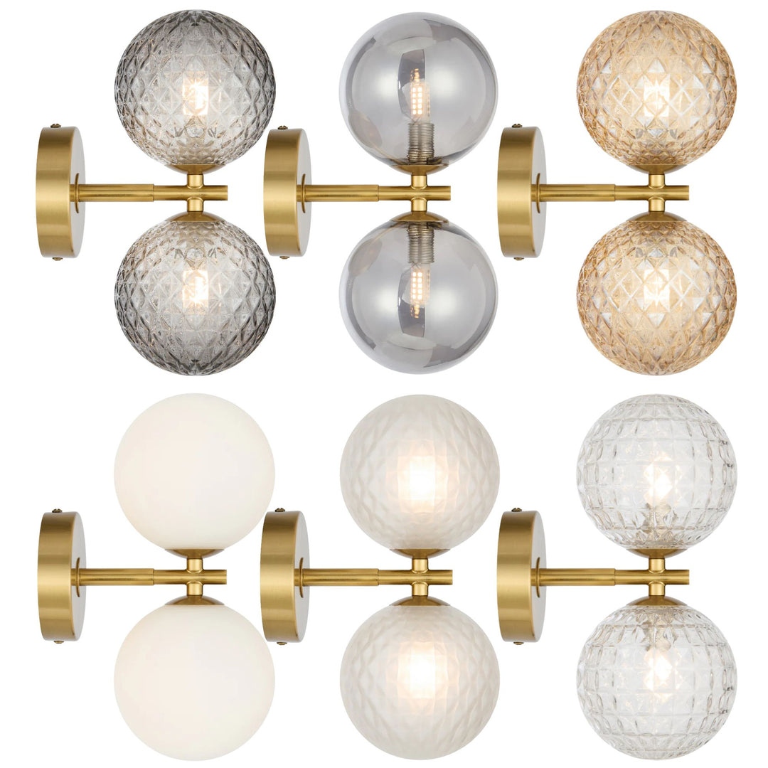 Telbix FELTON - 2x6W Gold Wall Light-Telbix-Ozlighting.com.au