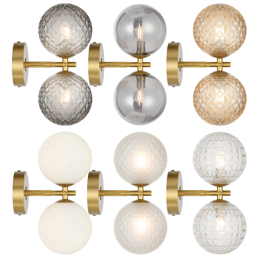 Telbix FELTON - 2x6W Gold Wall Light-Telbix-Ozlighting.com.au