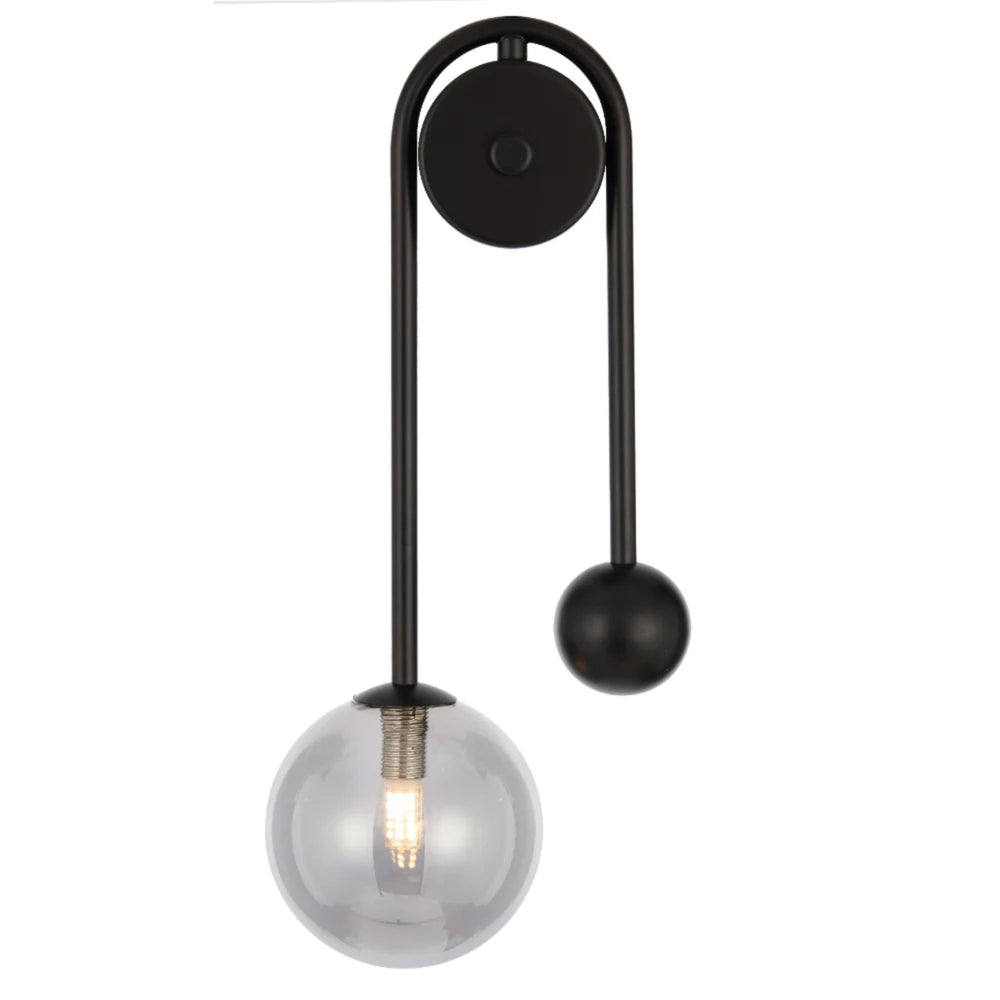 Telbix FELTON - 6W Arm Black Wall Light-Telbix-Ozlighting.com.au