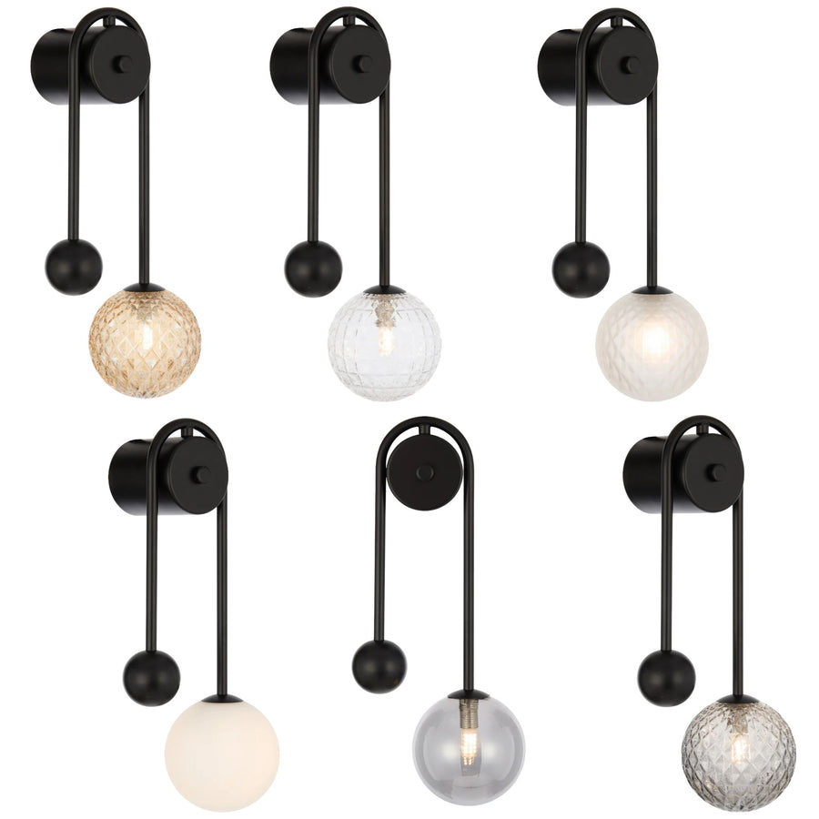 Telbix FELTON - 6W Arm Black Wall Light-Telbix-Ozlighting.com.au