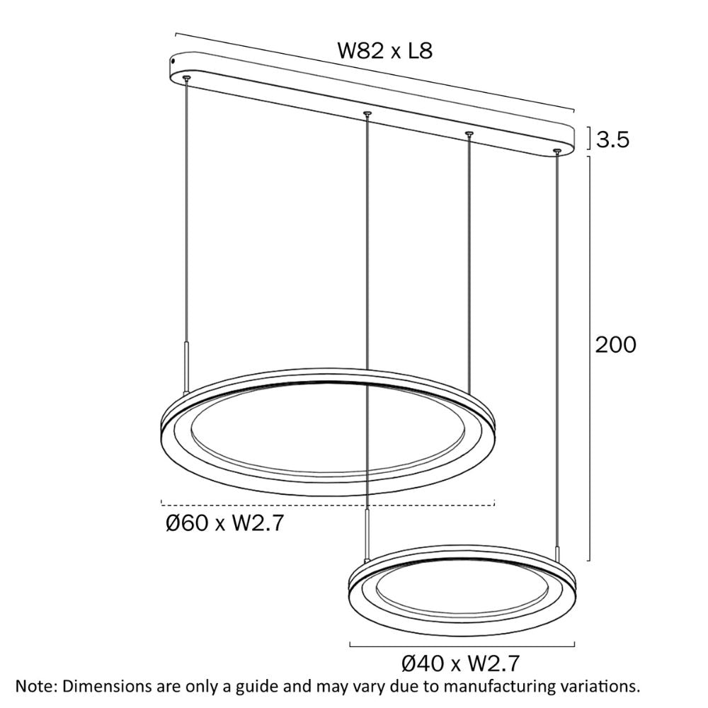 Telbix FULCRUM Pendant - 2 Light-Telbix-Ozlighting.com.au