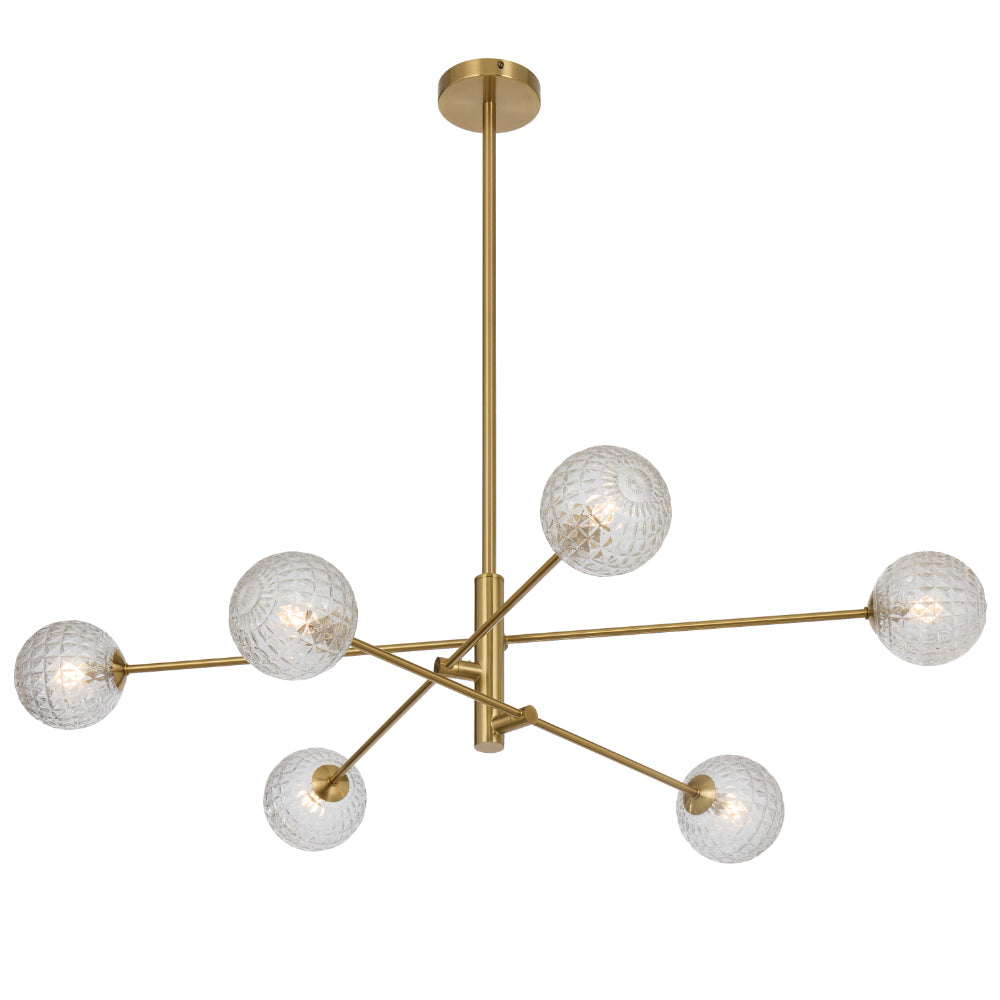 Telbix GASTON Pendant - 6-Light Glass-Telbix-Ozlighting.com.au