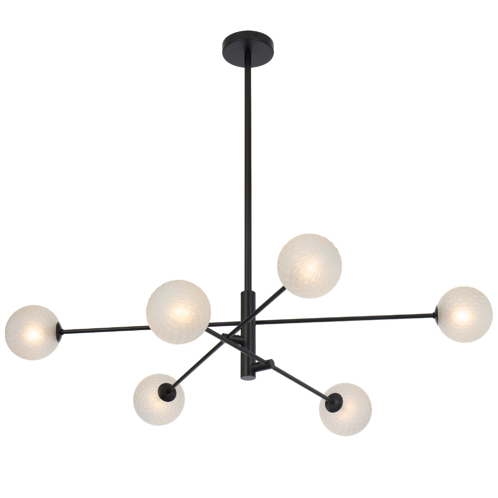 Telbix GASTON Pendant - 6-Light Glass-Telbix-Ozlighting.com.au