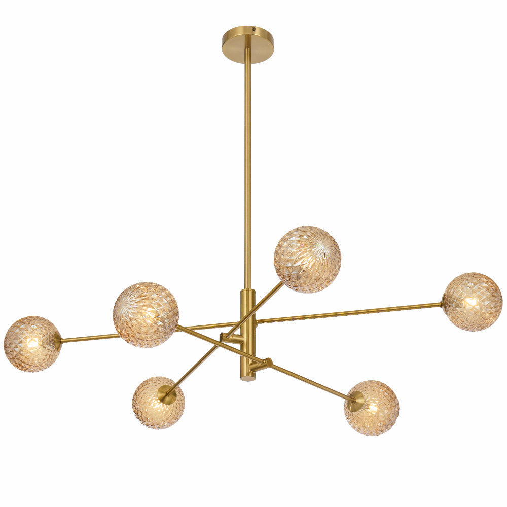 Telbix GASTON Pendant - 6-Light Glass-Telbix-Ozlighting.com.au