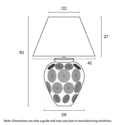 Telbix HANNAH - 25W Ceramic Table Lamp-Telbix-Ozlighting.com.au