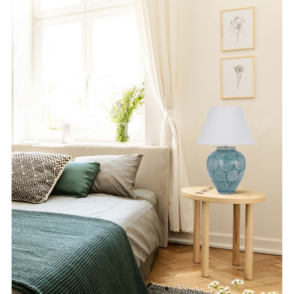 Telbix HANNAH - 25W Ceramic Table Lamp-Telbix-Ozlighting.com.au